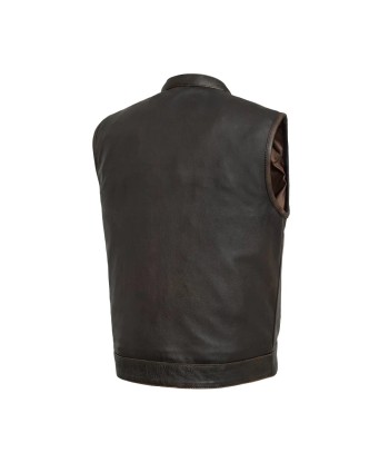 Sharp Shooter Men's Motorcycle Leather Vest vente chaude votre 