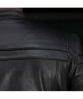 Maverick Men's Motorcycle Leather Jacket Par le système avancé 