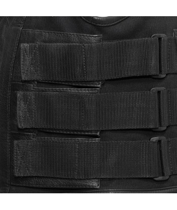 Commando Men's Leather Swat Style Motorcycle Vest hantent personnes