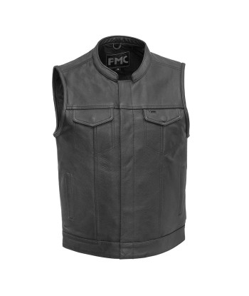 Blaster Men's Leather Motorcycle Vest solde