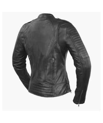 Biker - Women's Motorcycle Leather Jacket Paris Déstockage Promo