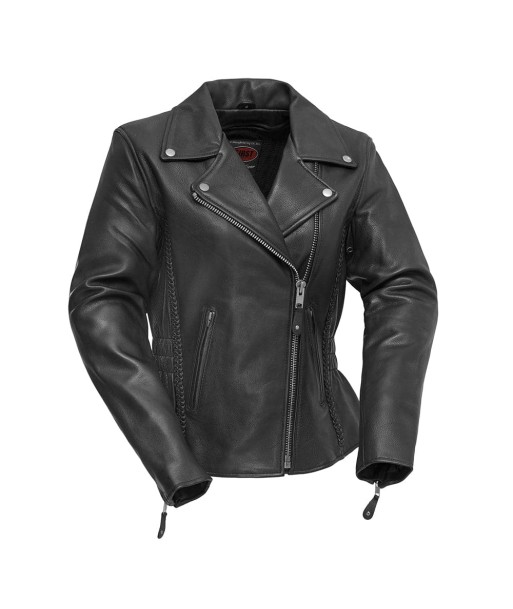 Allure Women's Motorcycle Leather Jacket vente chaude votre 