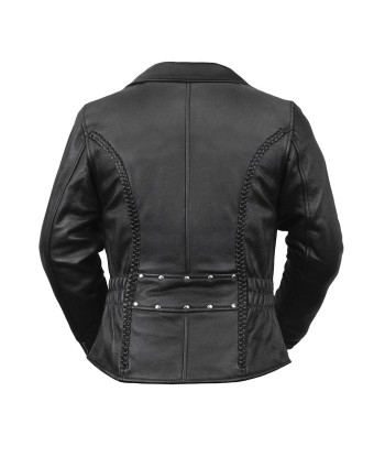 Allure Women's Motorcycle Leather Jacket vente chaude votre 