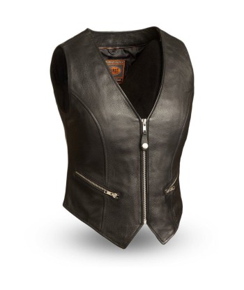 Montana Women's Motorcycle Leather Vest en linge