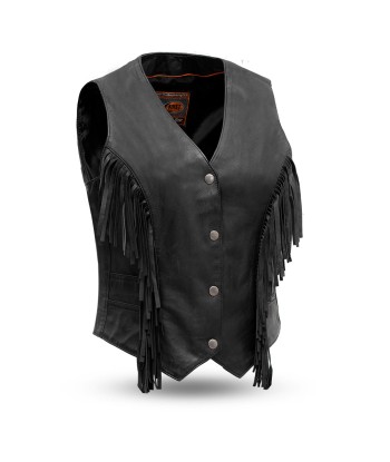 Apache Women's Leather Motorcycle Vest france