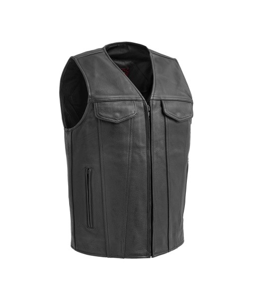 Badlands Men's Motorcycle Leather Vest Venez découvrir notre 