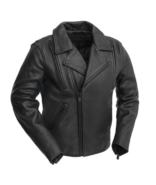 Night Rider Men's Motorcycle Leather Jacket de France