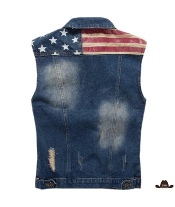 Veste en Jean Drapeau USA Economisez 