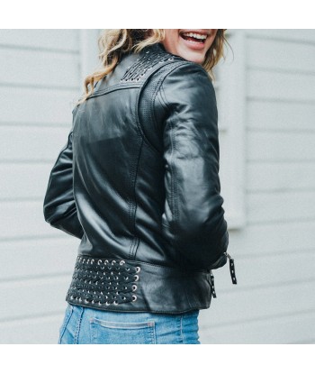 Black Widow - Women's Motorcycle Leather Jacket acheter