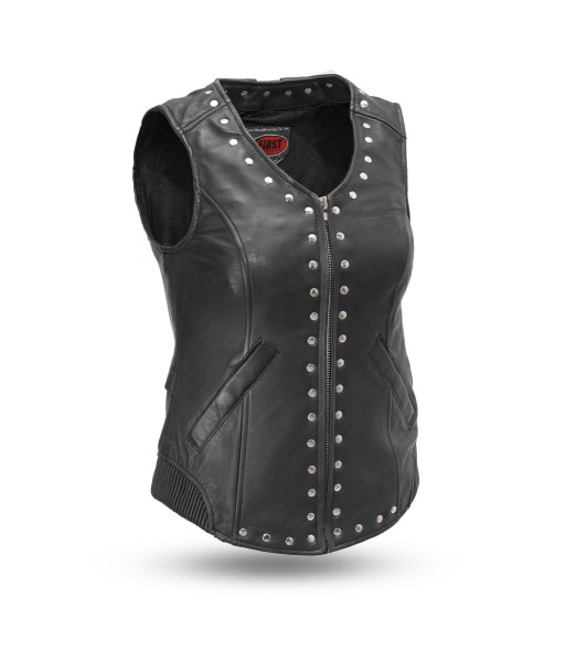 Empress Women's Motorcycle Leather Vest À commander