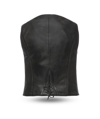 Savannah Women's Western Style Motorcycle Leather Vest Les magasins à Paris