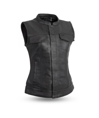 Ludlow Women's Motorcycle Leather Vest votre