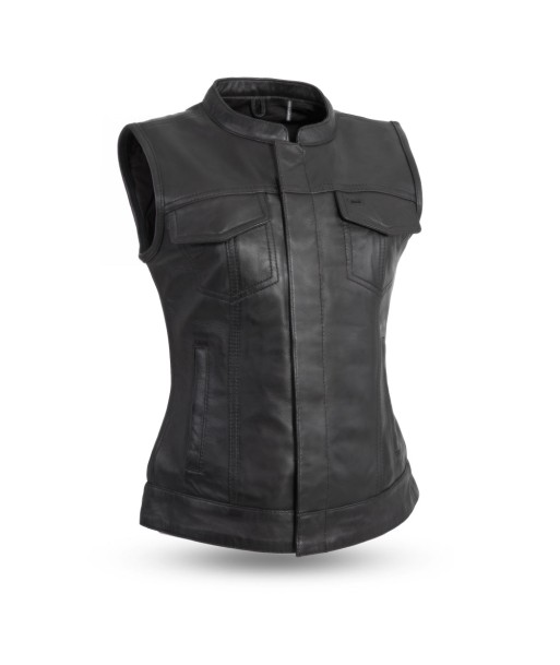 Ludlow Women's Motorcycle Leather Vest votre