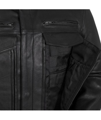 Raider Men's Motorcycle Leather Jacket de l' environnement