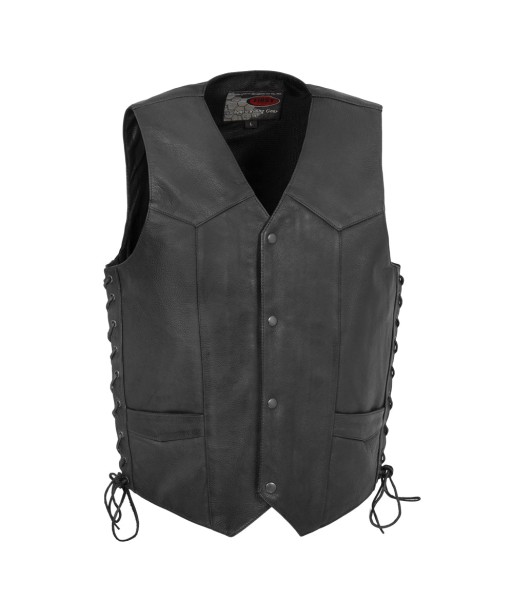 Rancher - Men's Motorcycle Western Style Leather Vest chez Cornerstreet bien 