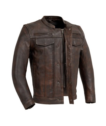 Raider Men's Motorcycle Leather Jacket de l' environnement