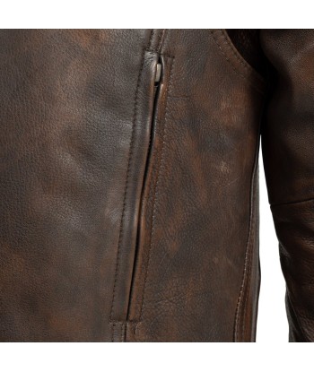 Raider Men's Motorcycle Leather Jacket de l' environnement