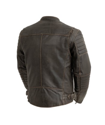 Commuter Men's Motorcycle Leather Jacket livraison gratuite