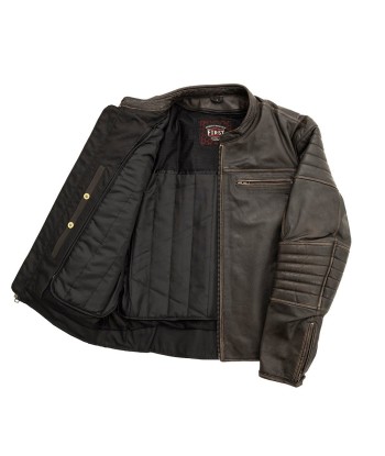 Commuter Men's Motorcycle Leather Jacket livraison gratuite