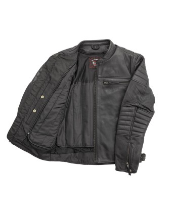 Commuter Men's Motorcycle Leather Jacket livraison gratuite