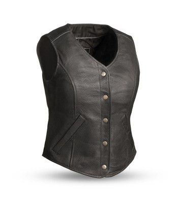 Derringer Women's Motorcycle Leather Vest commande en ligne