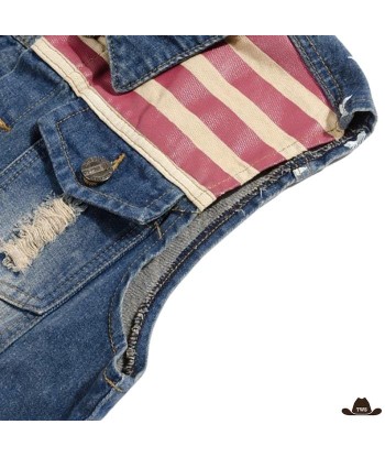 Veste en Jean Drapeau USA Economisez 