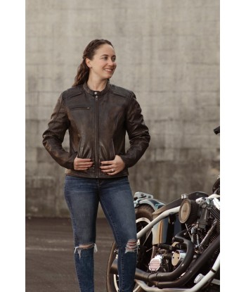 Trickster Womens Motorcycle Leather Jacket les ligaments