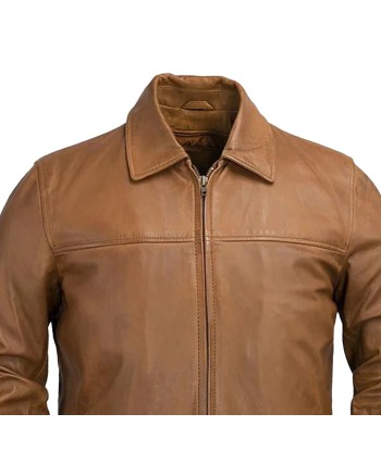 Indiana Mens Leather Jacket rembourrage situé sous