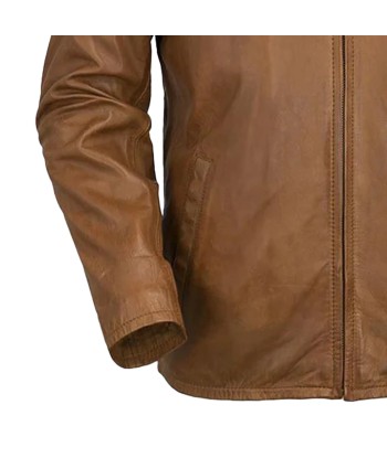 Indiana Mens Leather Jacket rembourrage situé sous