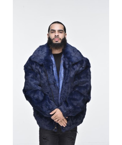 Men’s Rabbit Hooded Bomber Jacket - Navy shop