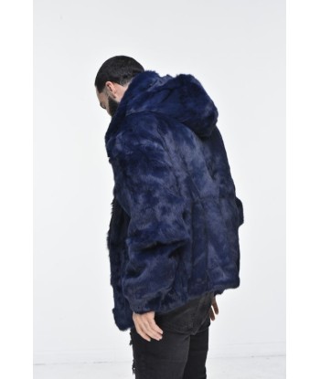 Men’s Rabbit Hooded Bomber Jacket - Navy shop