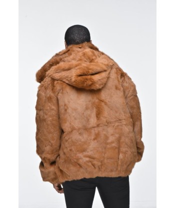 Men’s Rabbit Hooded Bomber Jacket - Whiskey Paris Déstockage Promo