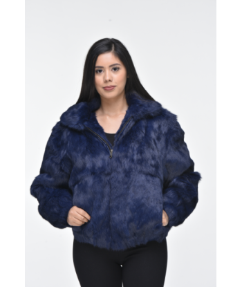 Ladies Rabbit Hooded Bomber Jacket - Navy l'achat 