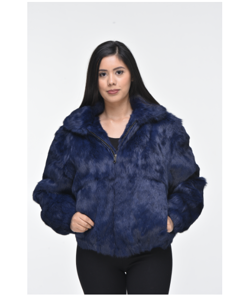 Ladies Rabbit Hooded Bomber Jacket - Navy l'achat 