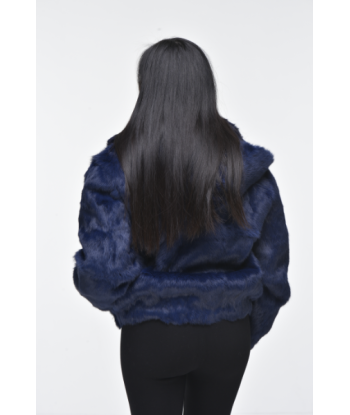 Ladies Rabbit Hooded Bomber Jacket - Navy l'achat 