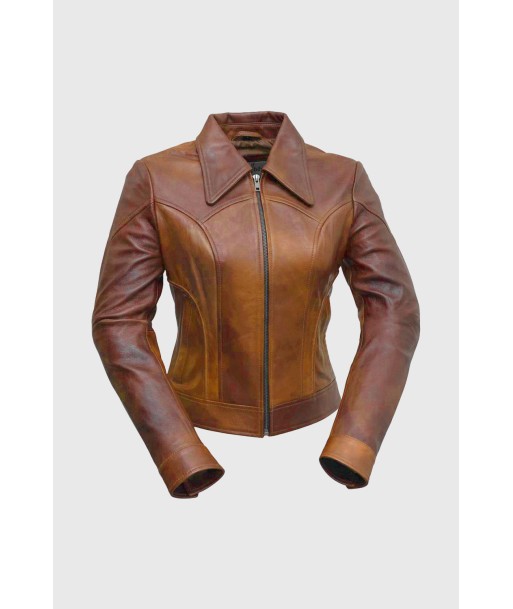 Charlotte womens Fashion Leather Jacket paiement sécurisé