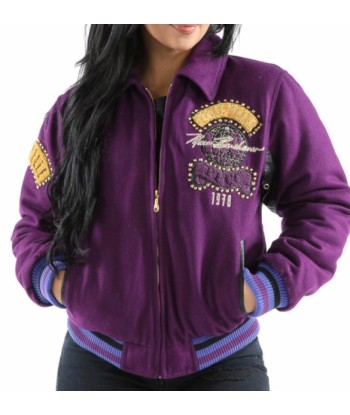 Ladies Pelle Pelle World Tour Wool Bomber - Purple 50-70% off 