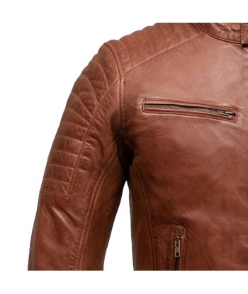 Zack Men's Fashion Leather Jacket la colonne vertébrale