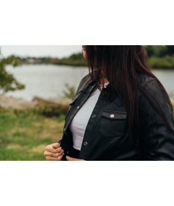 Onyx Women's Leather Motorcycle Shirt en ligne