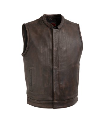 Top Rocker Men's Motorcycle Leather Vest vente chaude votre 