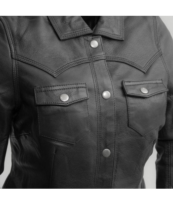 Onyx Women's Leather Motorcycle Shirt en ligne