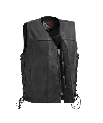 High Roller Men's Motorcycle Leather Vest Venez découvrir notre 