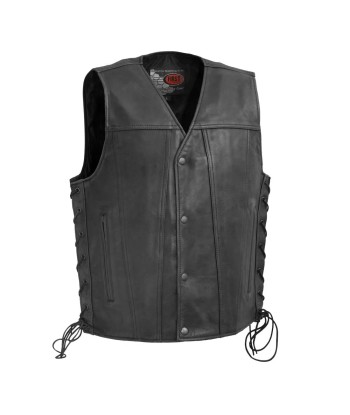 High Roller Men's Motorcycle Leather Vest Venez découvrir notre 