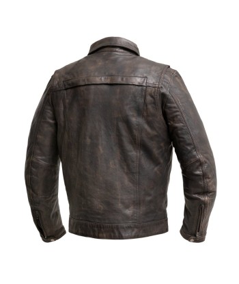 Villain Men's Motorcycle Leather Jacket français