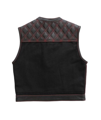 Demon - Men's Club Style Leather Vest - Limited Edition de pas cher