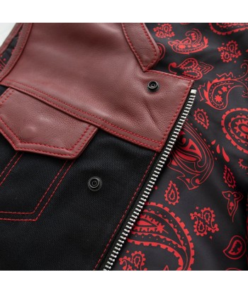 Crusher - Men's Leather/Canvas Motorcycle Vest - Limited Edition 50% de réduction en Octobre 2024