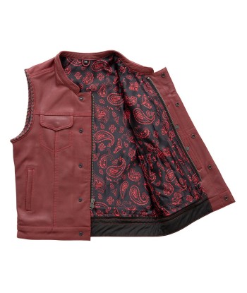 Carmine - Men's Leather Motorcycle Vest - Limited Edition sélection de produits