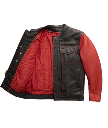 Vincent Men's Cafe Style Leather Jacket acheter en ligne