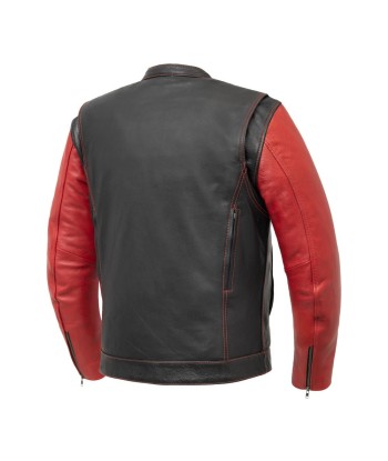 Vincent Men's Cafe Style Leather Jacket acheter en ligne