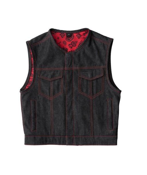 Ember Men's Motorcycle Denim Vest vous aussi creer 